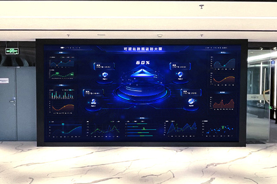 今年会P1.25小间距LED屏助力安盾网打造高科技展厅